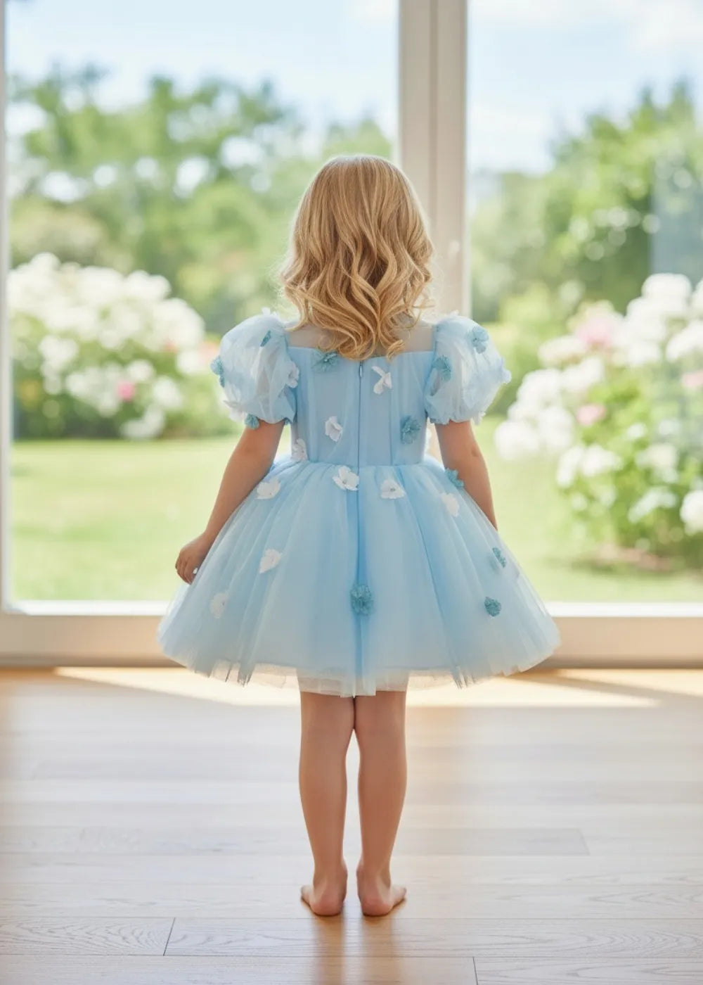 Blossom Fairy Puff Sleeve Tulle Dress