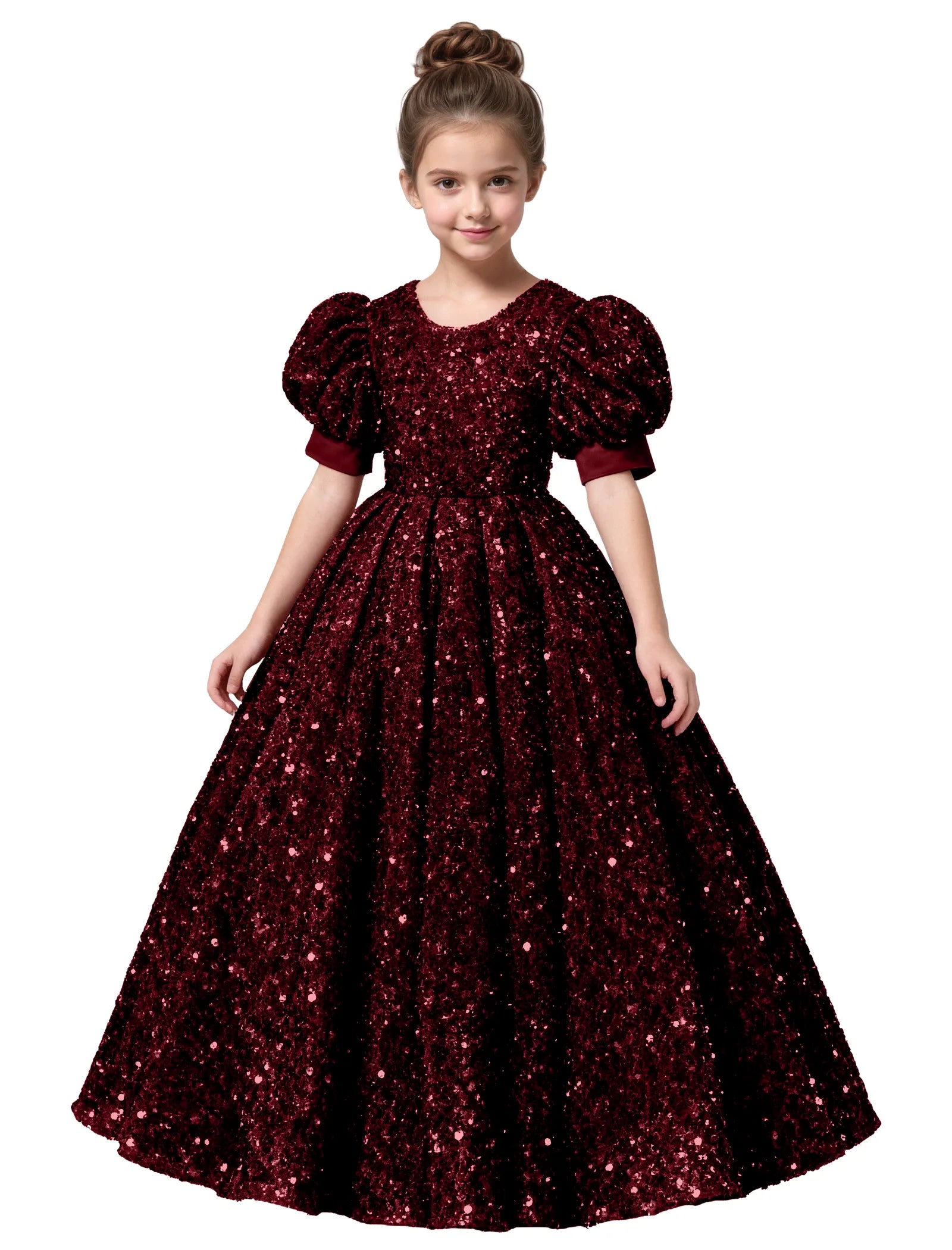 Princess-Style Velvet Long Dress