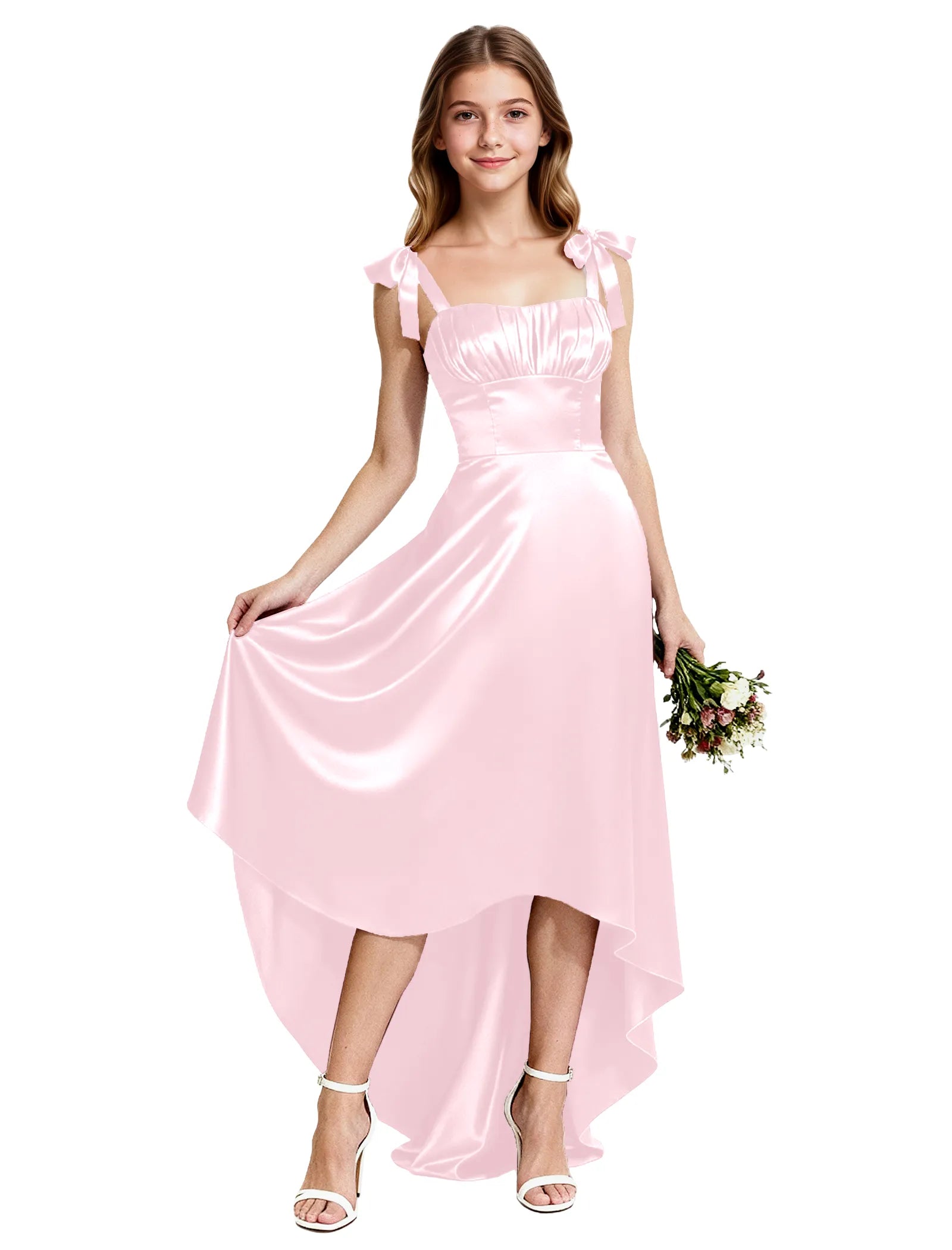 Vestido de princesa sin mangas de encaje