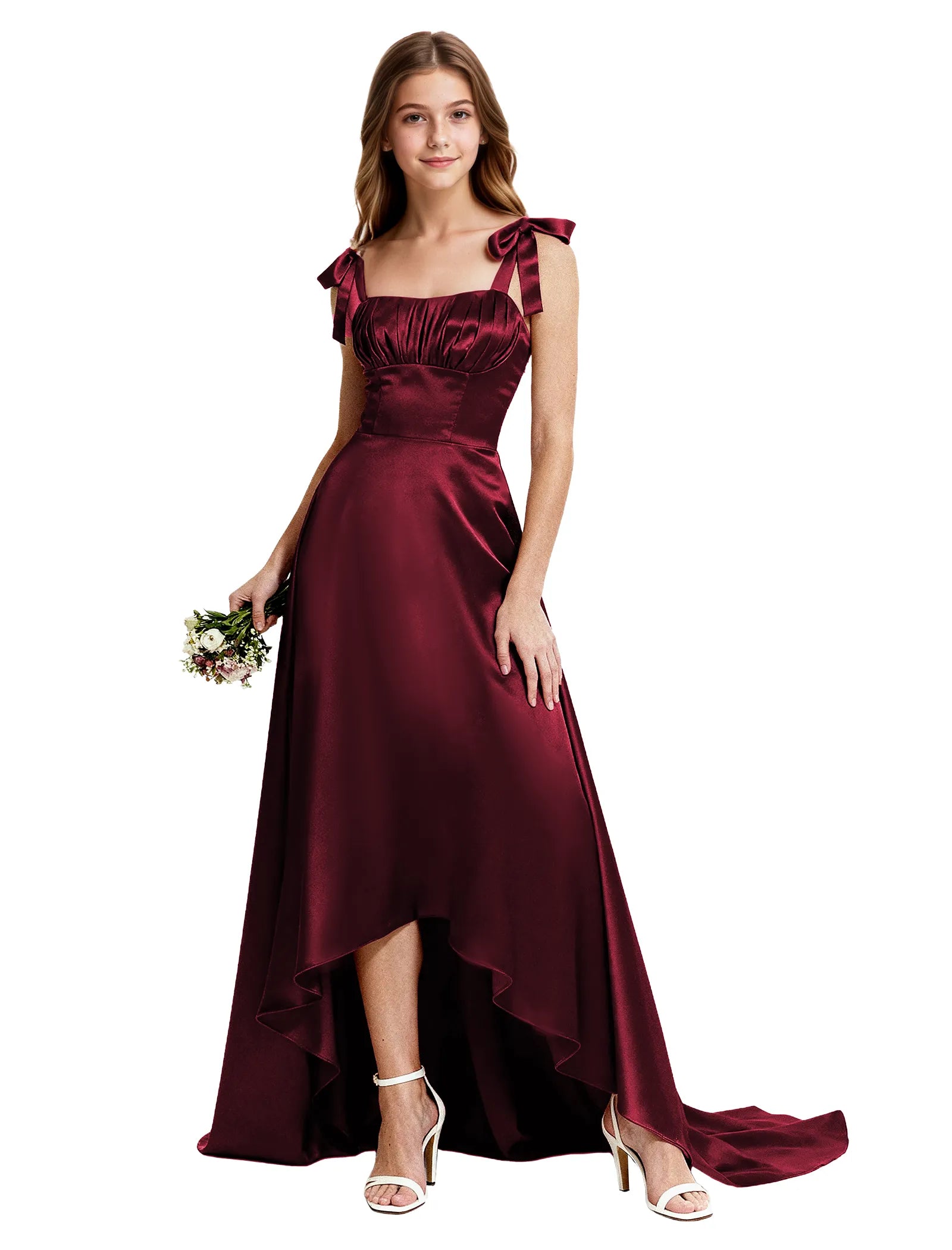 Vestido de princesa sin mangas de encaje