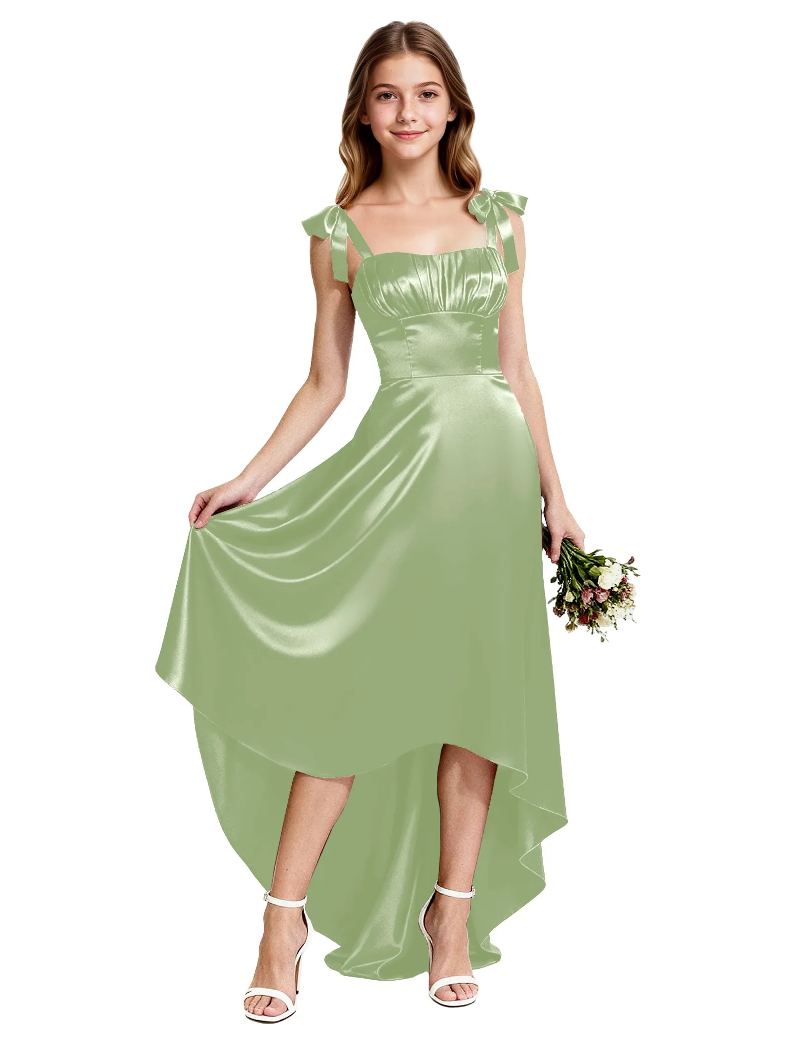 Vestido de princesa sin mangas de encaje