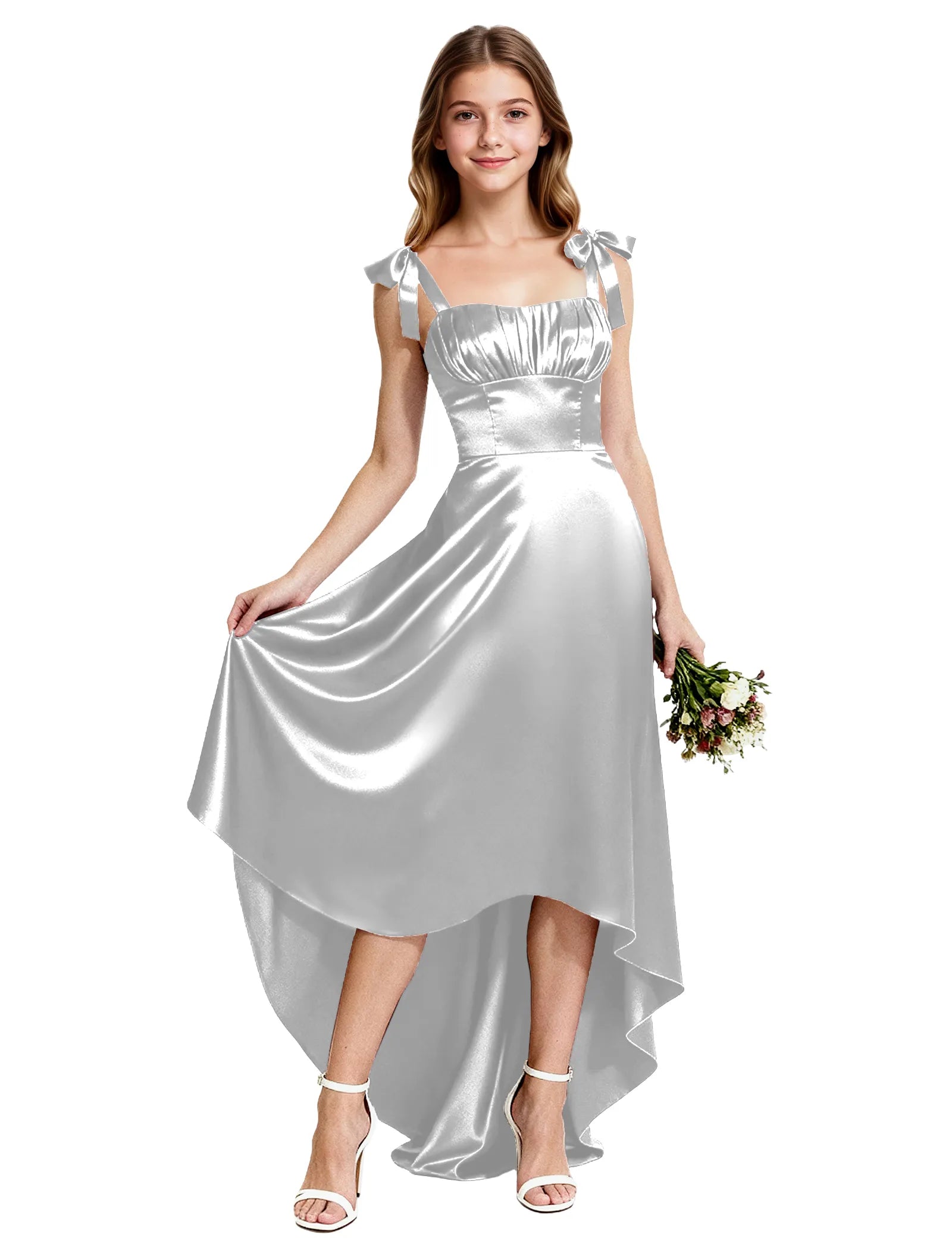 Vestido de princesa sin mangas de encaje