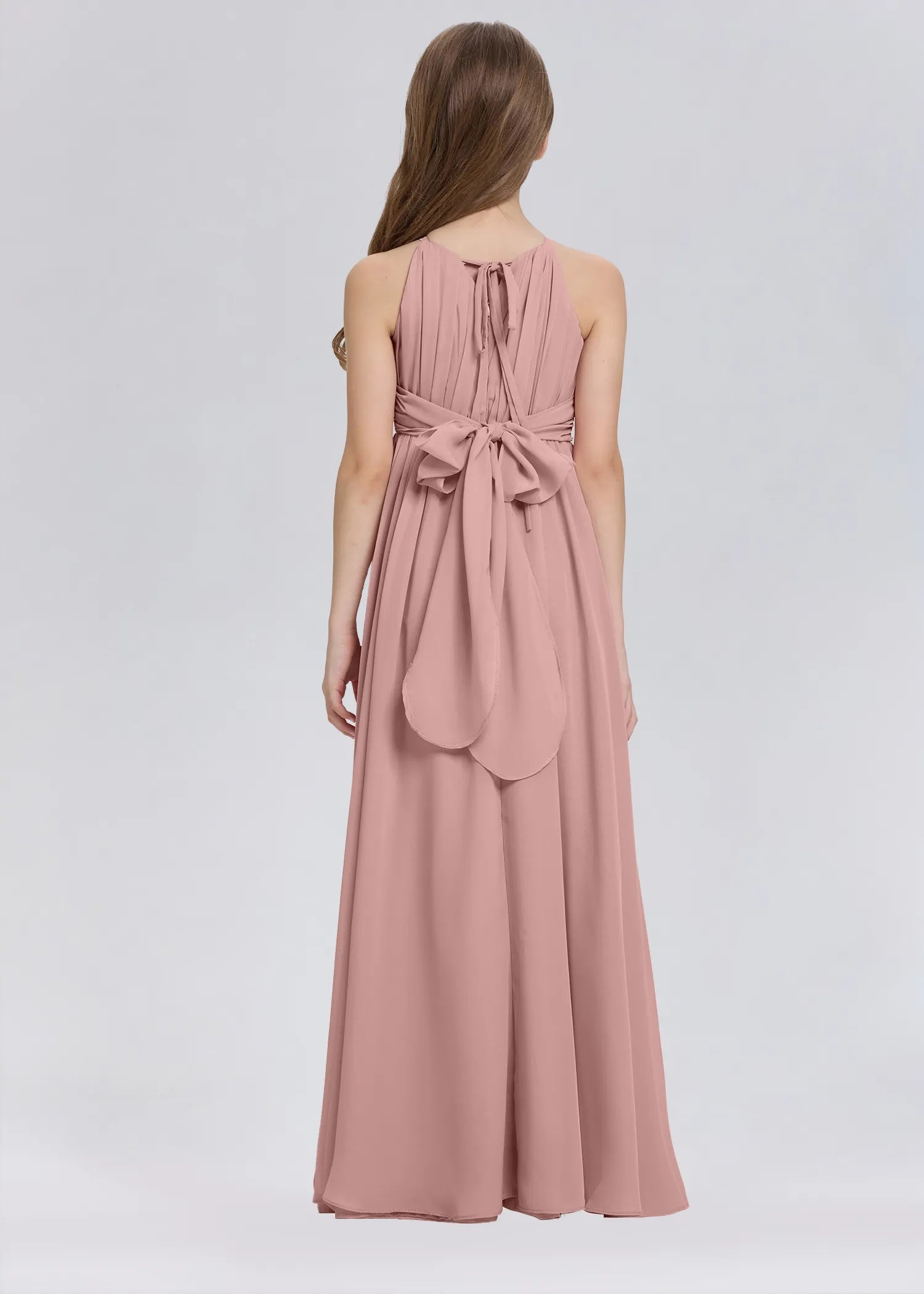 Stylish A-Line Halter Chiffon Flower Girl Dress
