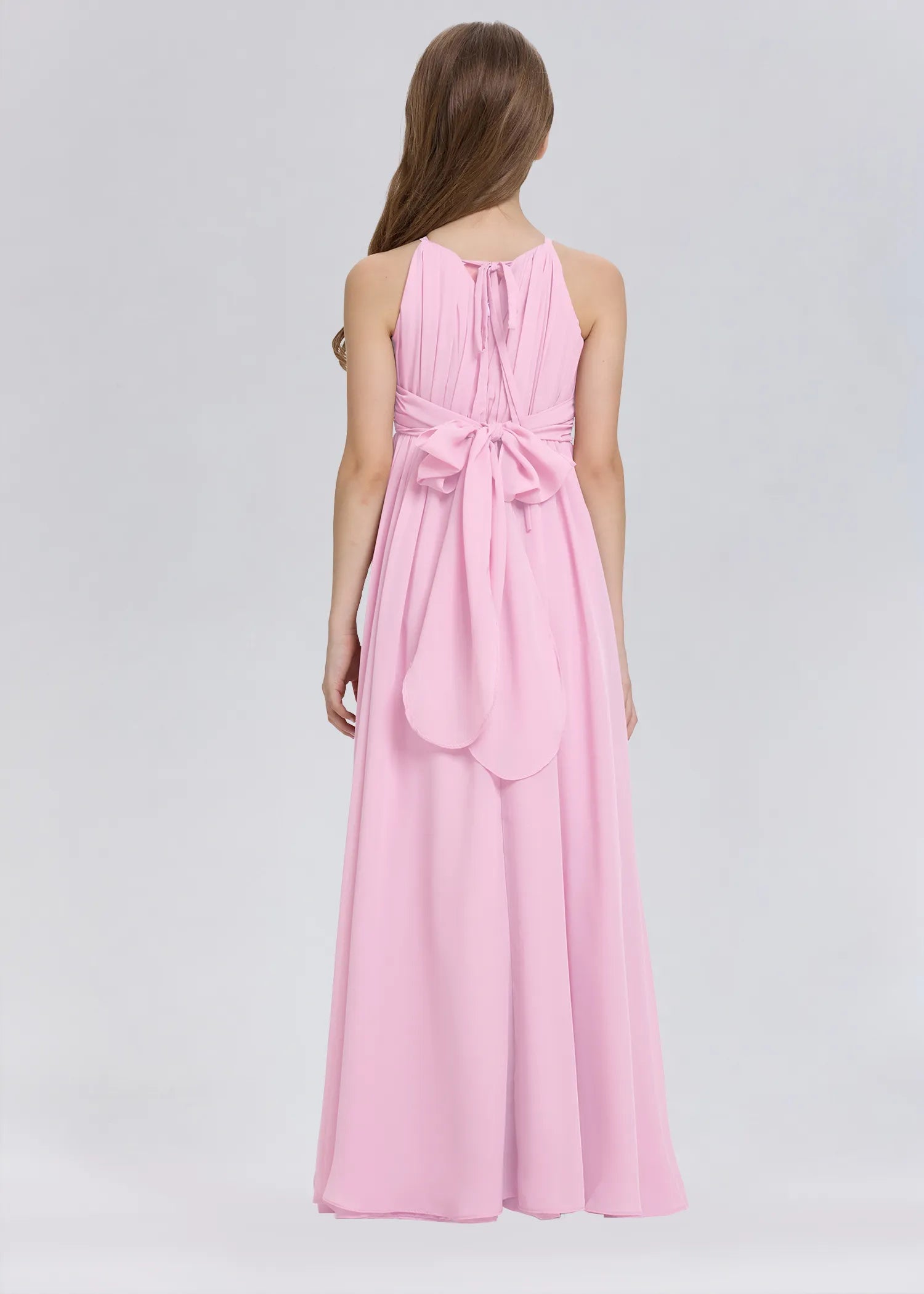 Stylish A-Line Halter Chiffon Flower Girl Dress