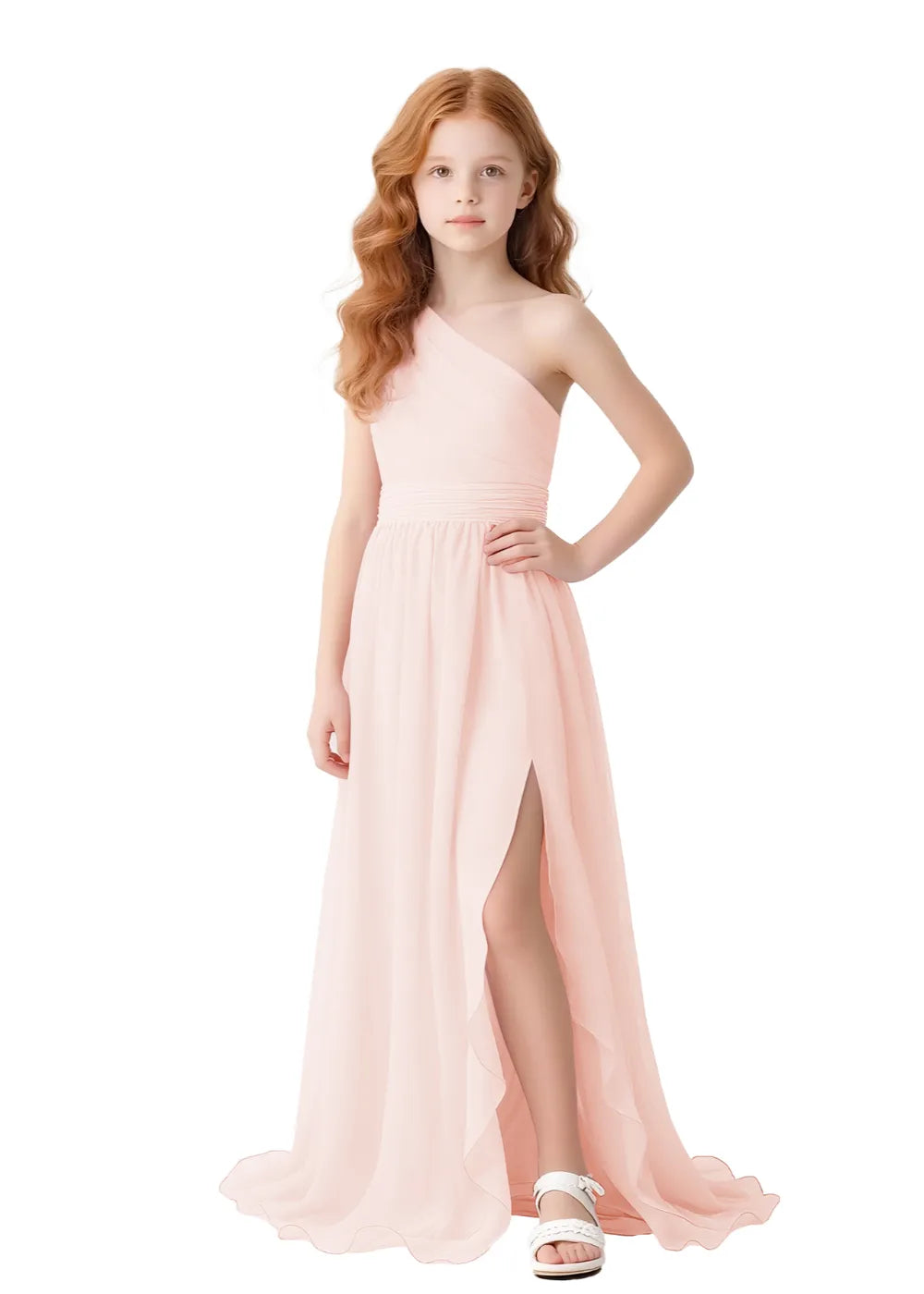 Angelique One-Shoulder Girls Formal Dress