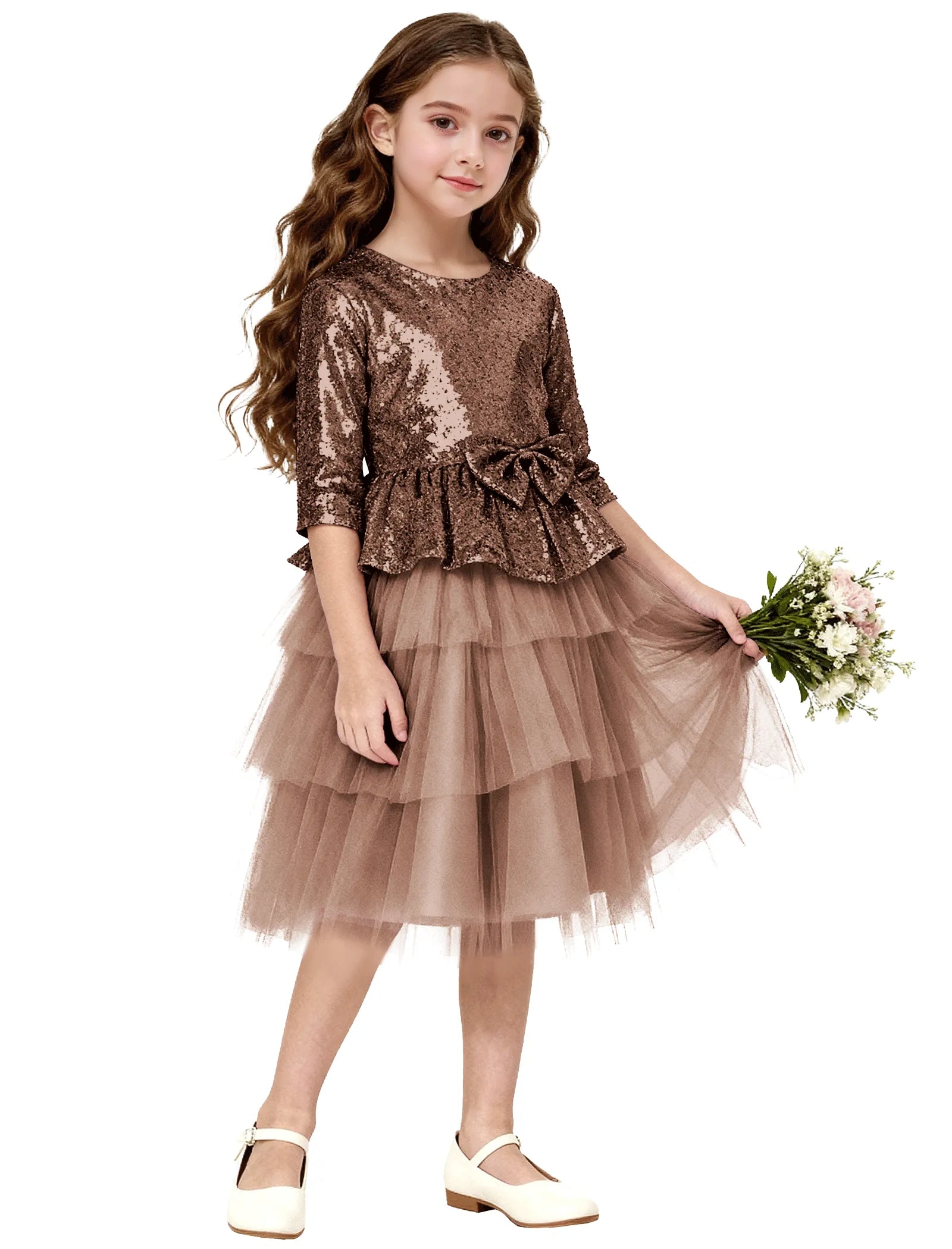 Tiered Tulle Glitter Birthday Dress for Girls
