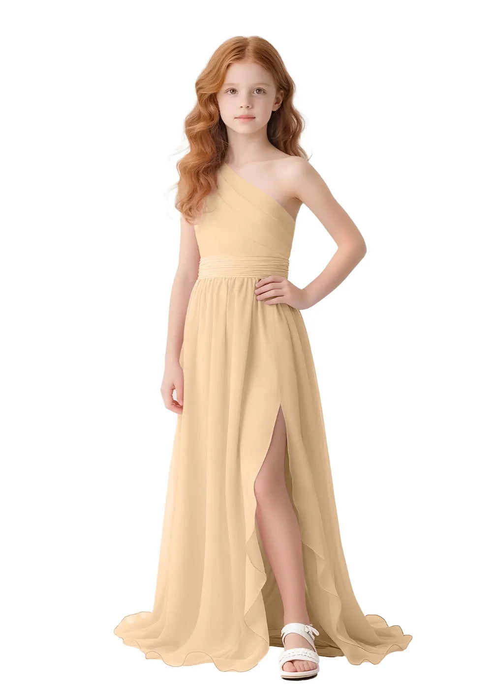Angelique One-Shoulder Girls Formal Dress