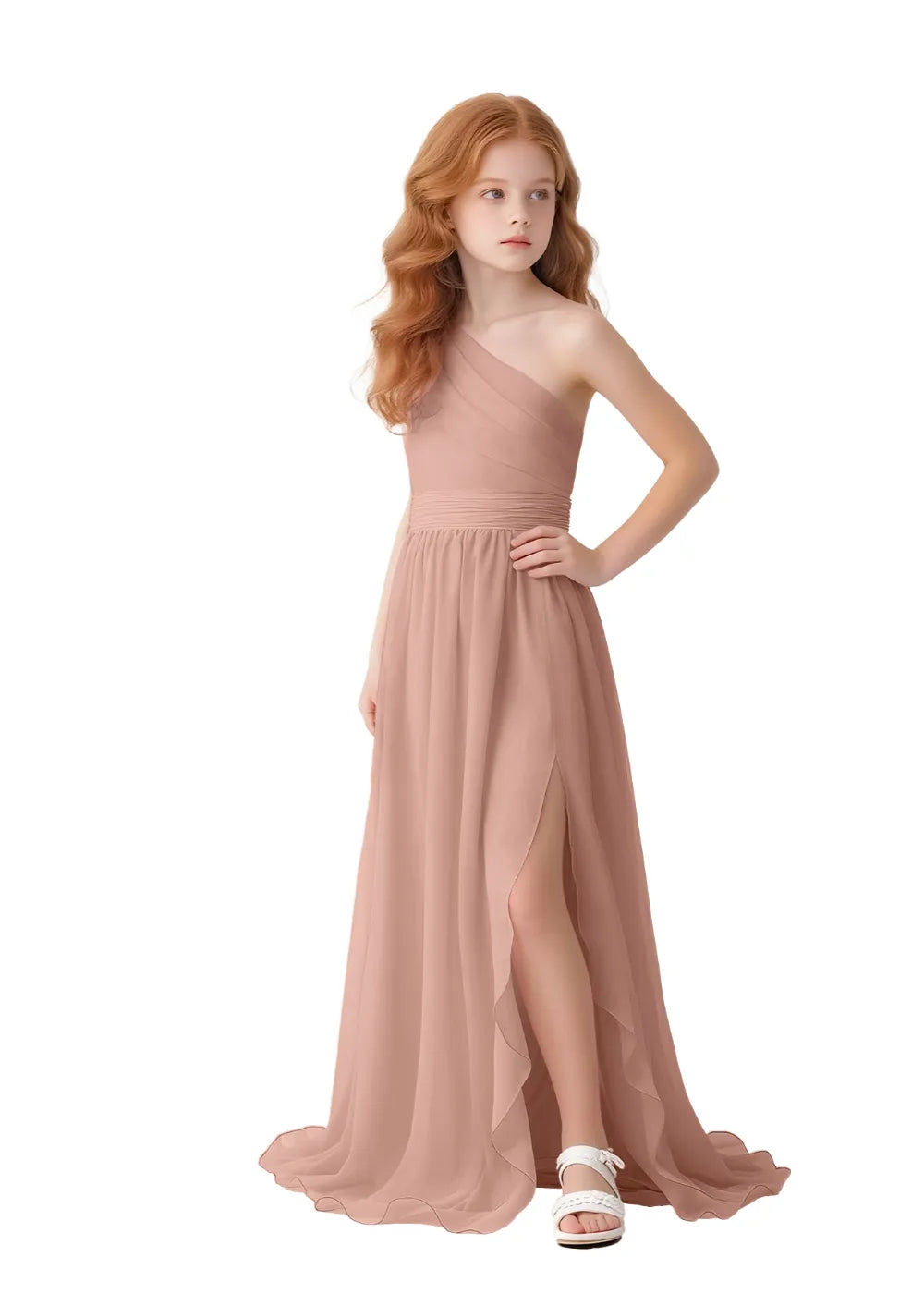 Angelique One-Shoulder Girls Formal Dress