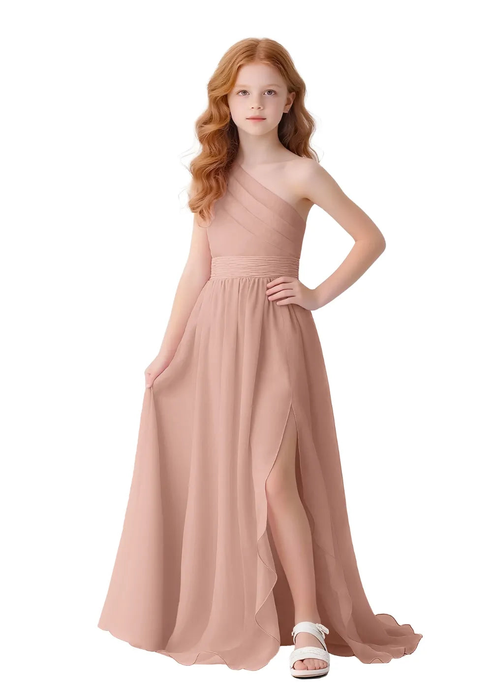 Angelique One-Shoulder Girls Formal Dress