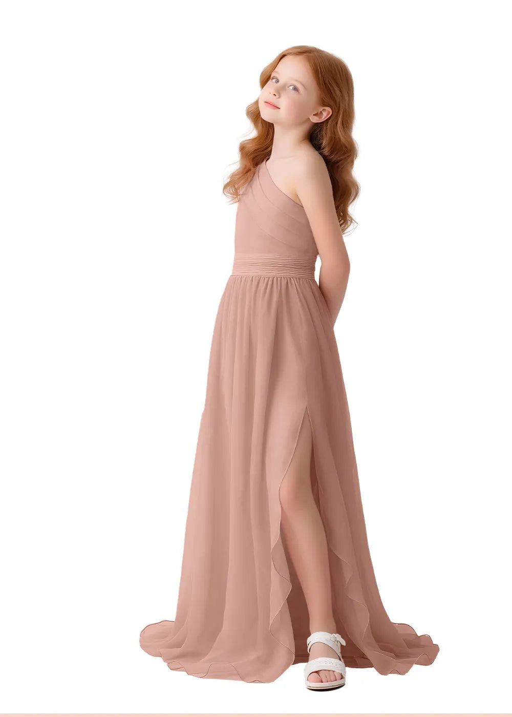 Angelique One-Shoulder Girls Formal Dress