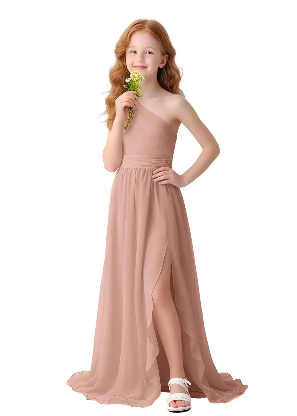 Angelique One-Shoulder Girls Formal Dress