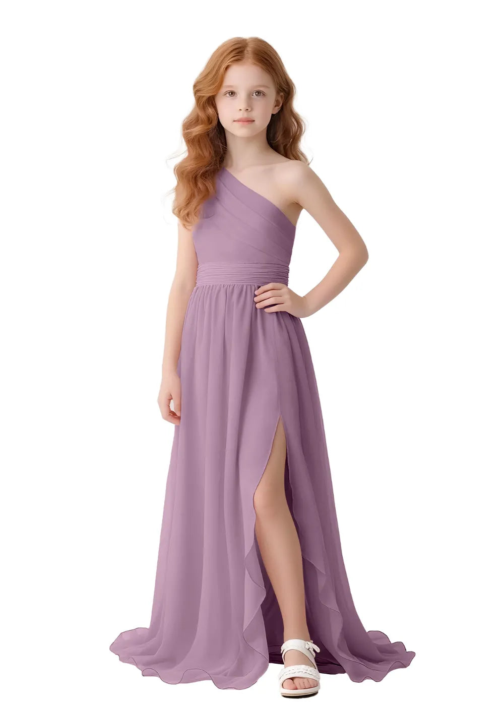Angelique One-Shoulder Girls Formal Dress
