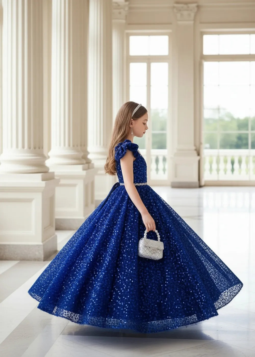 Pitsiline õlgadeta printsessikleit