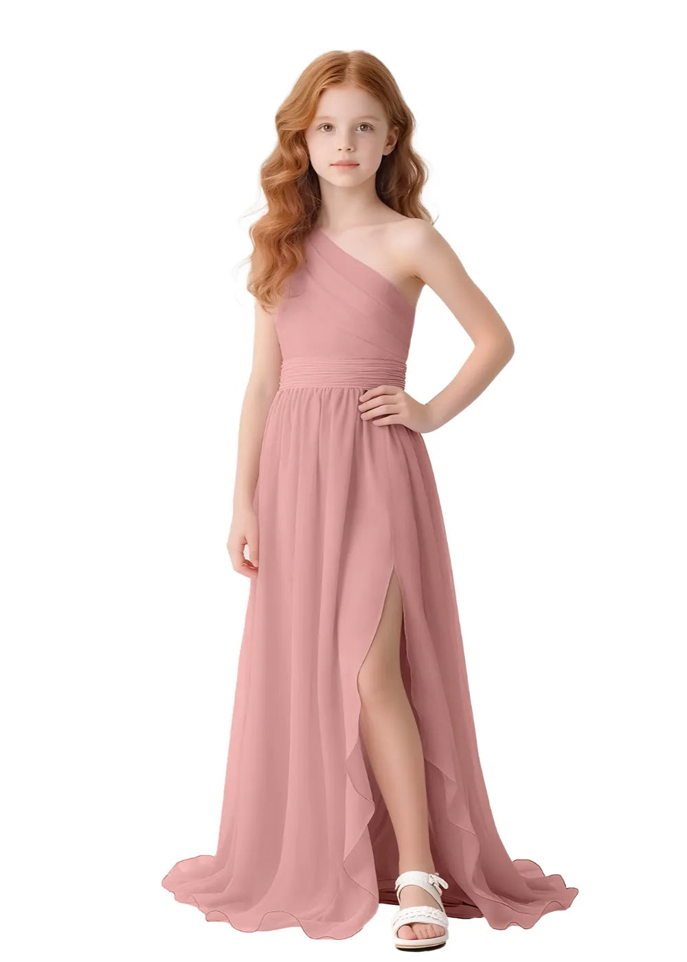 Angelique One-Shoulder Girls Formal Dress