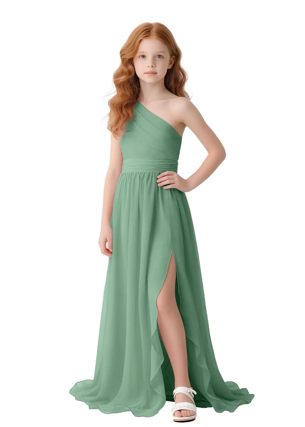 Angelique One-Shoulder Girls Formal Dress
