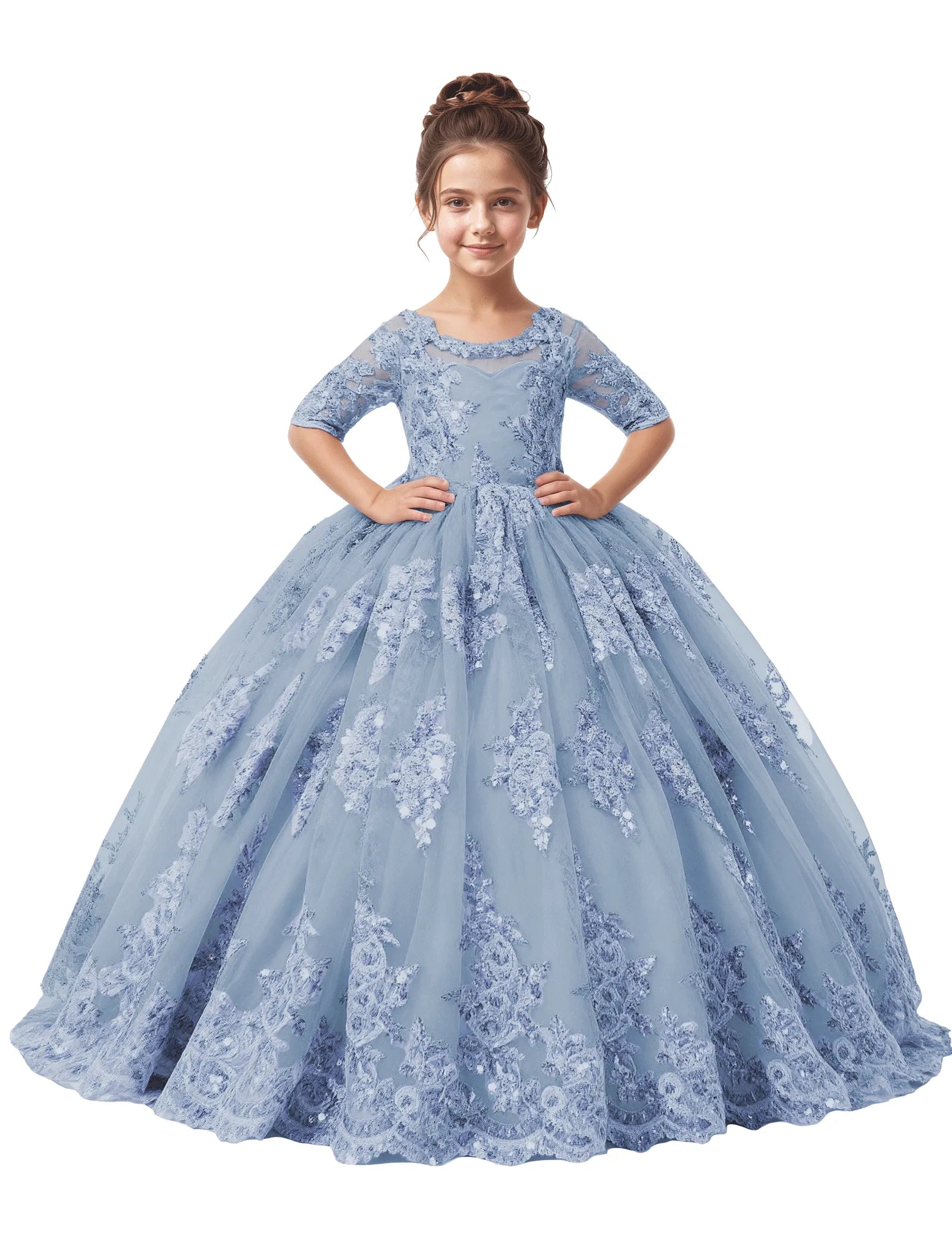 Spitzenkleid mit schulterfreiem Design