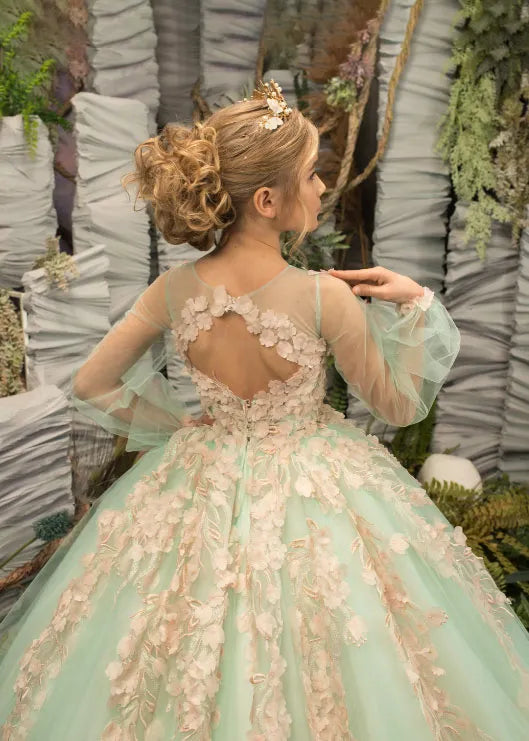 Dreamy Garden Couture Ball Dress for Girls