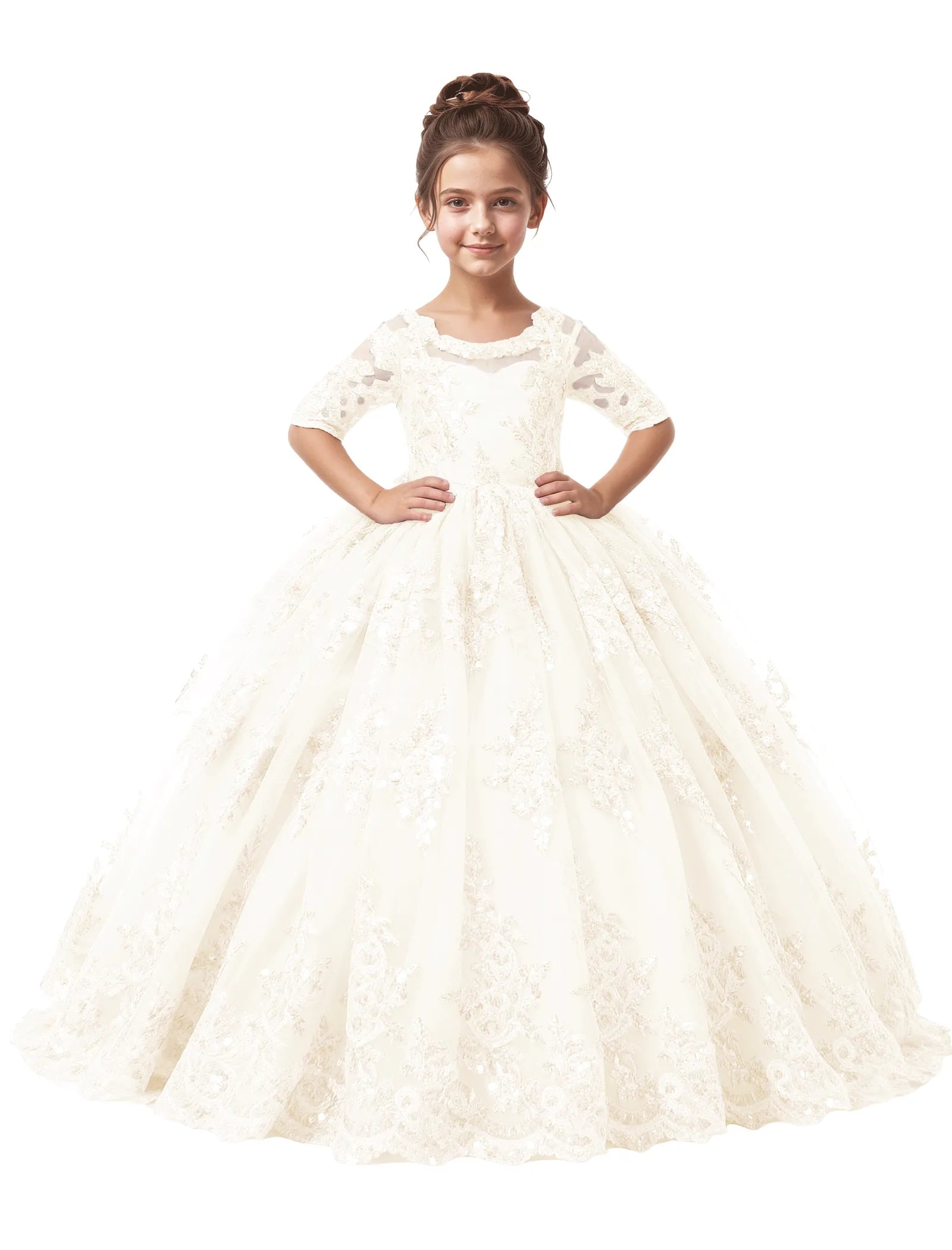 Spitzenkleid mit schulterfreiem Design
