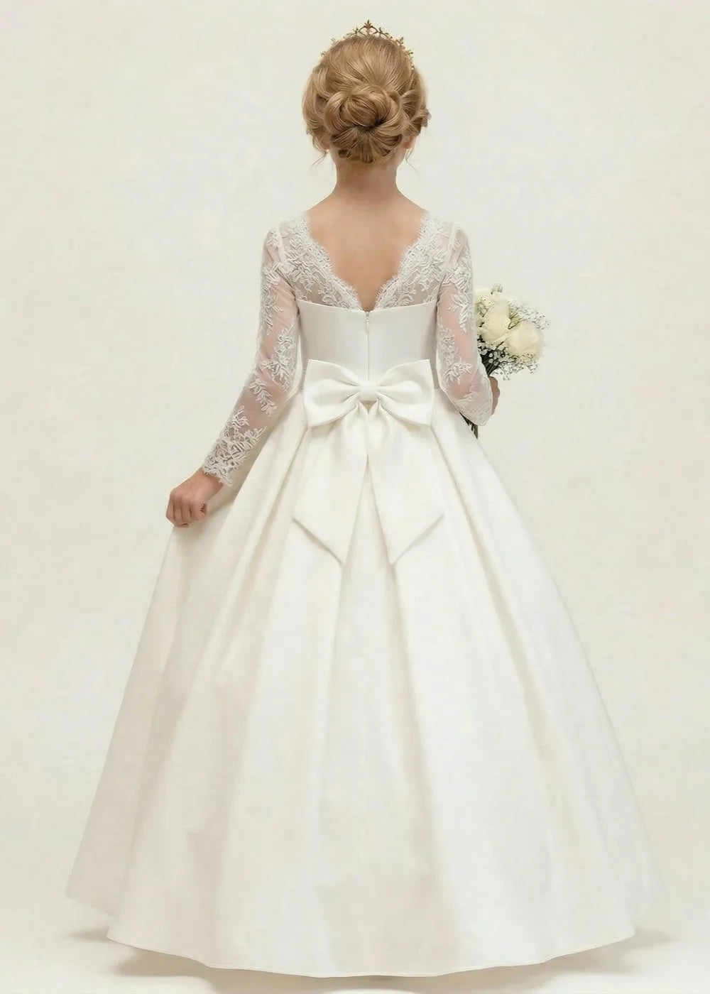 Vestido de princesa sin mangas de encaje