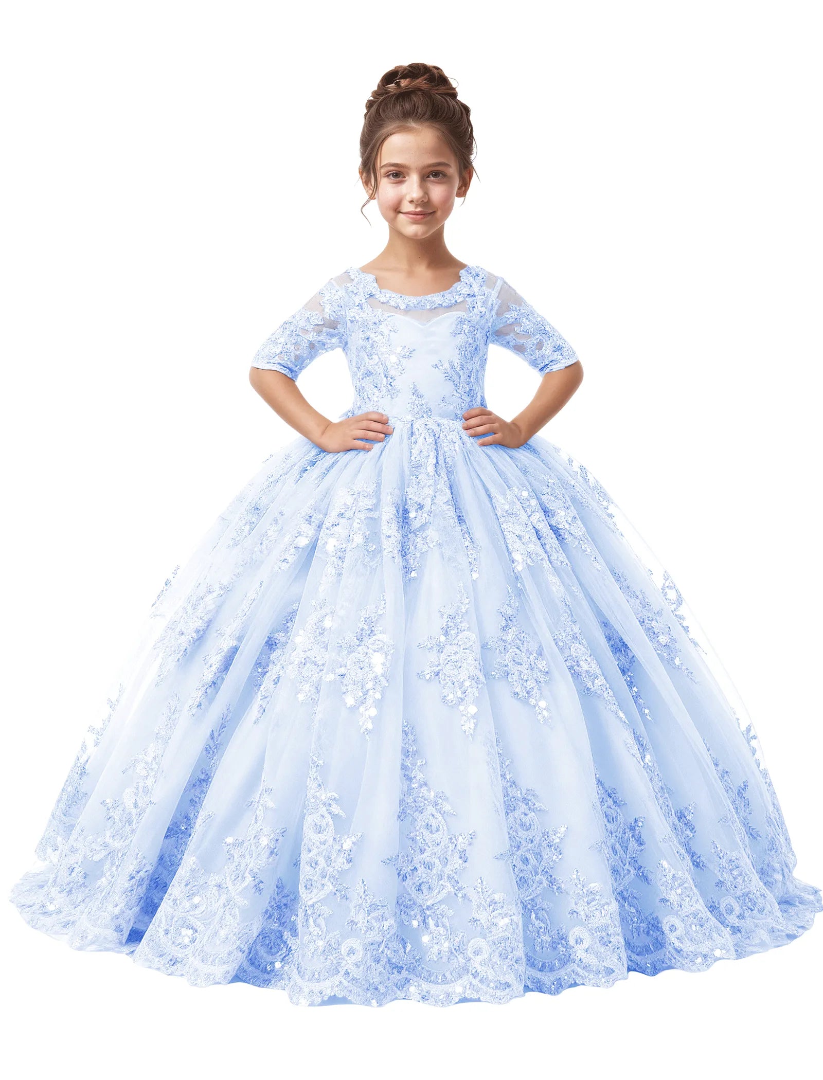 Spitzenkleid mit schulterfreiem Design