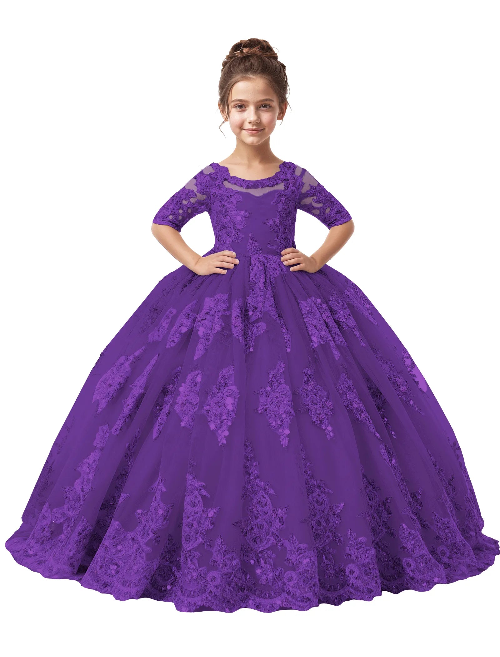 Spitzenkleid mit schulterfreiem Design