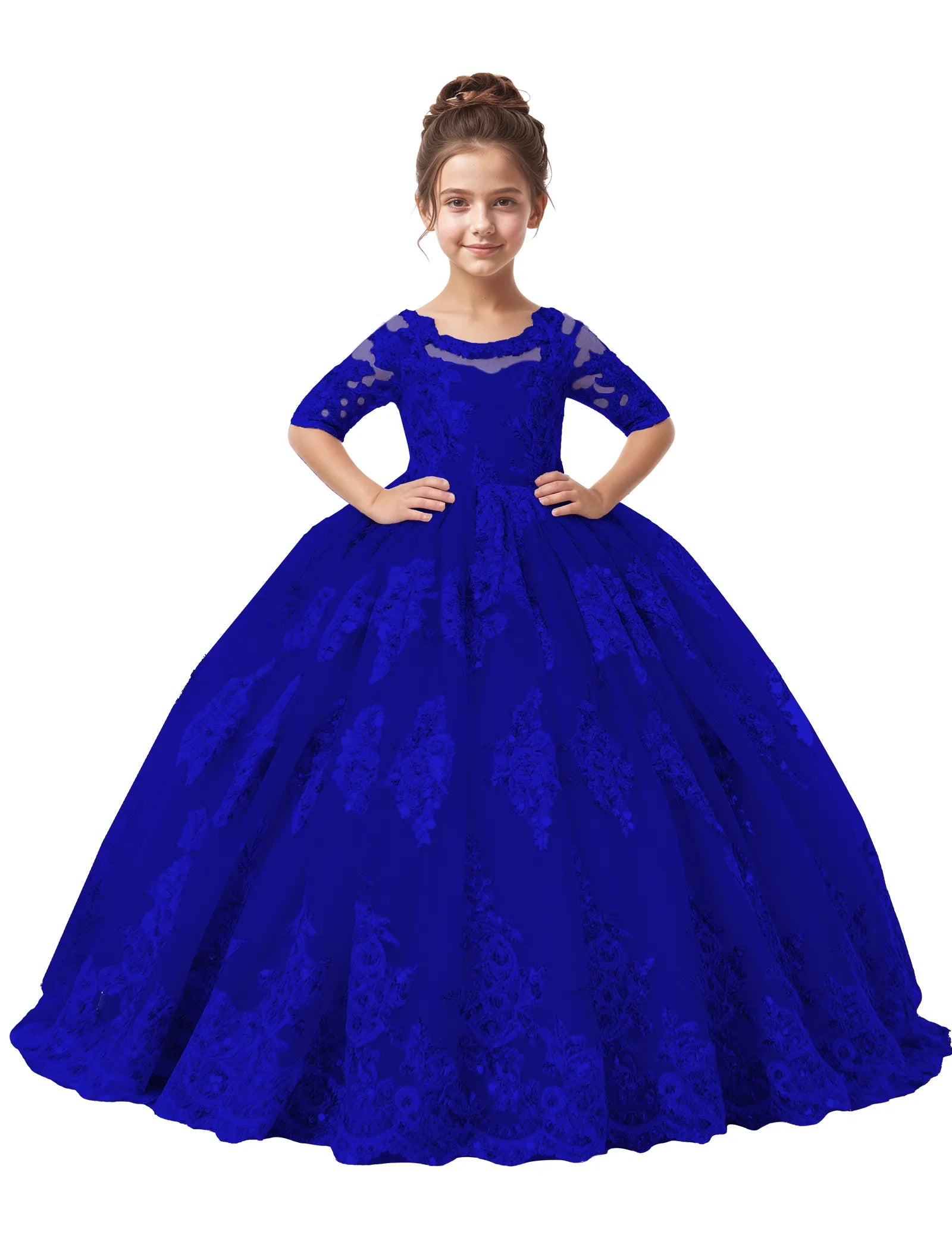 Spitzenkleid mit schulterfreiem Design
