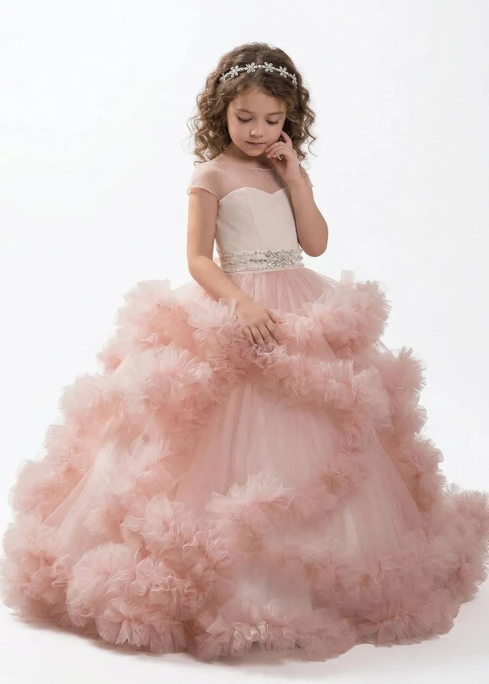 Enchanted Ruffle Princess Ball Gown for Girls