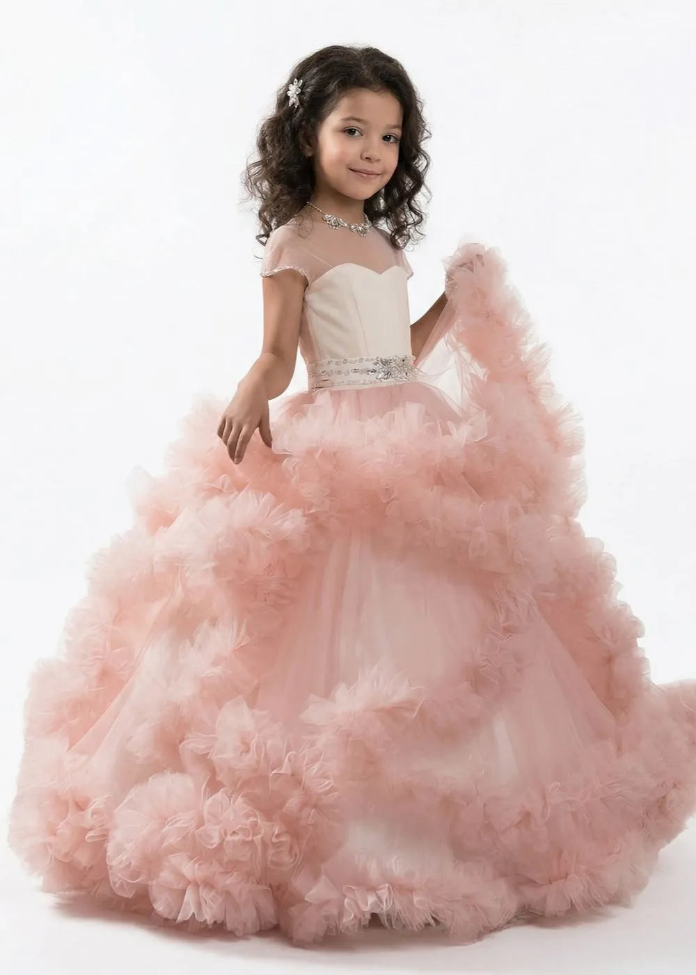 Enchanted Ruffle Princess Ball Gown for Girls