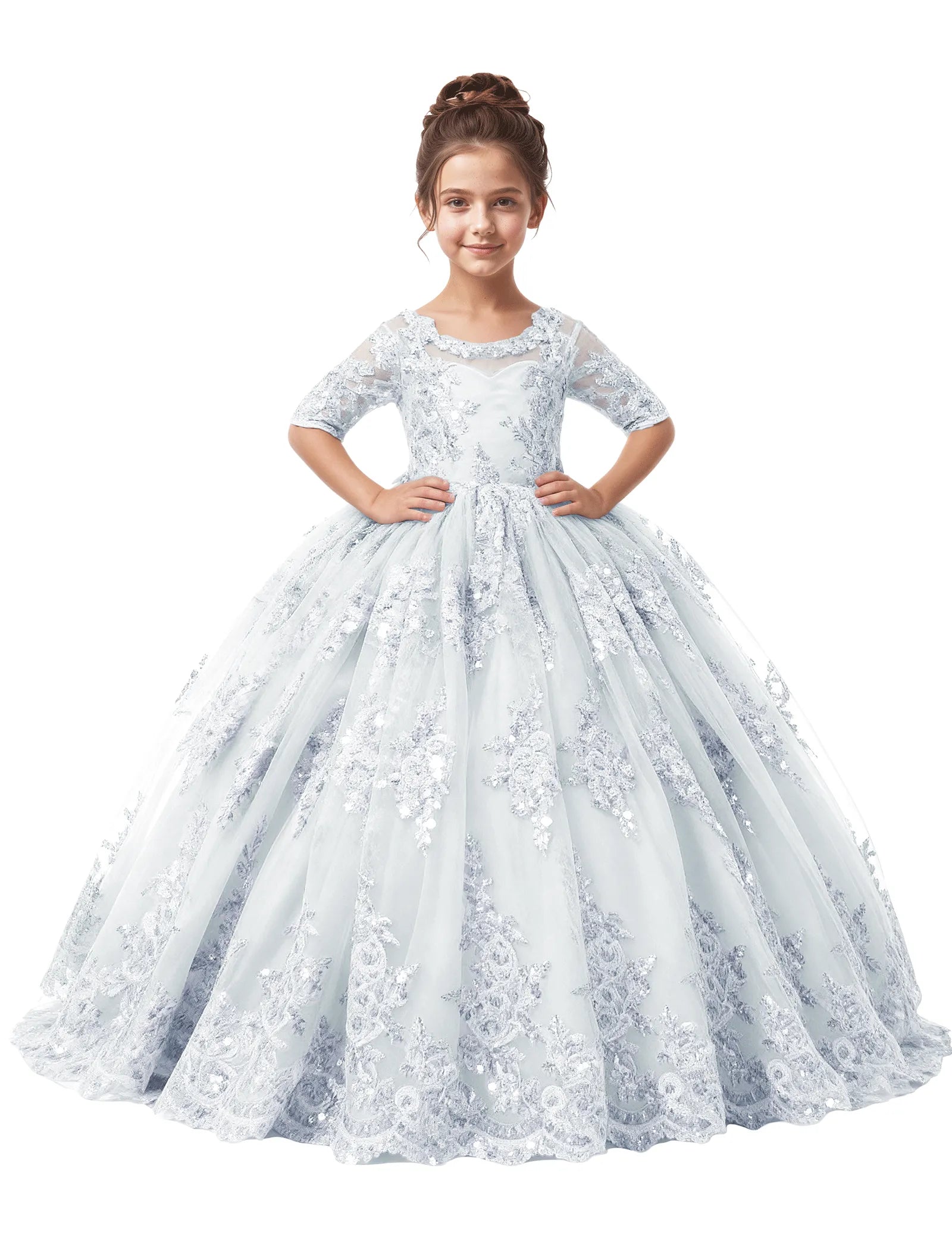 Spitzenkleid mit schulterfreiem Design