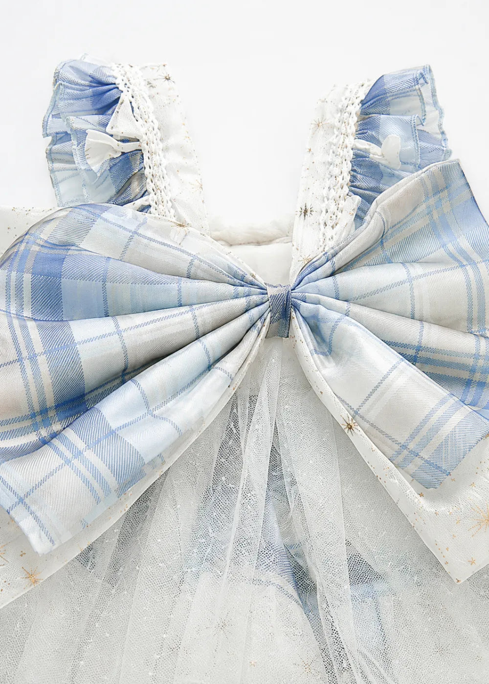 Fairytale Lace Tulle Flower Girl Dress with Bow Back