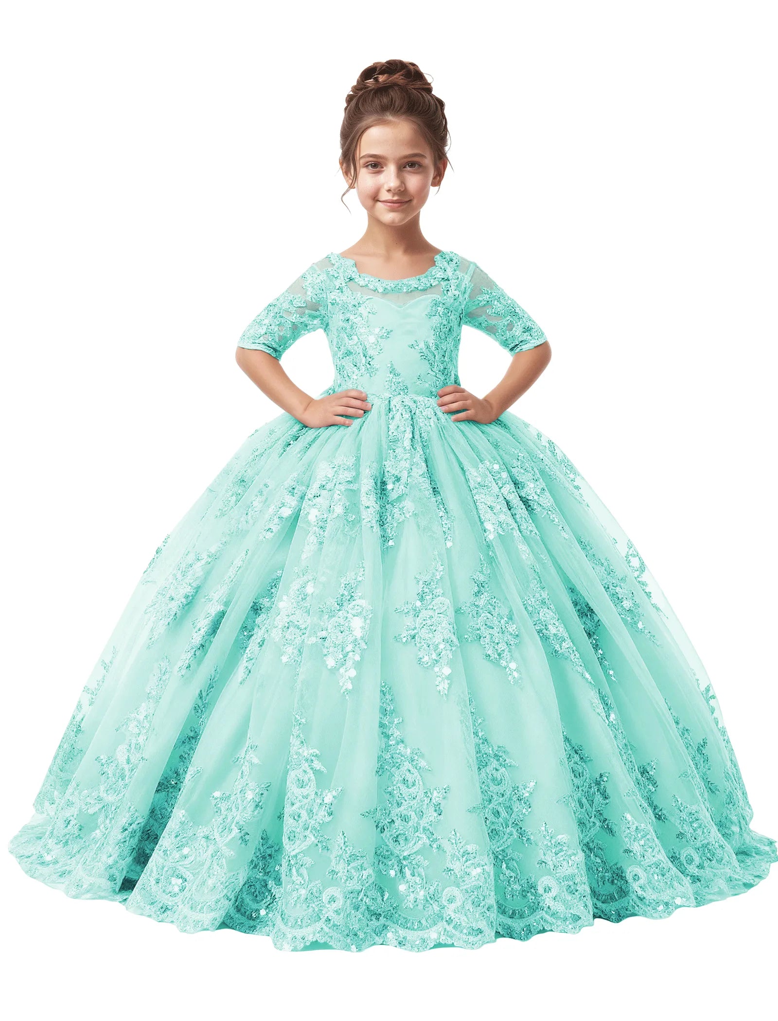 Spitzenkleid mit schulterfreiem Design
