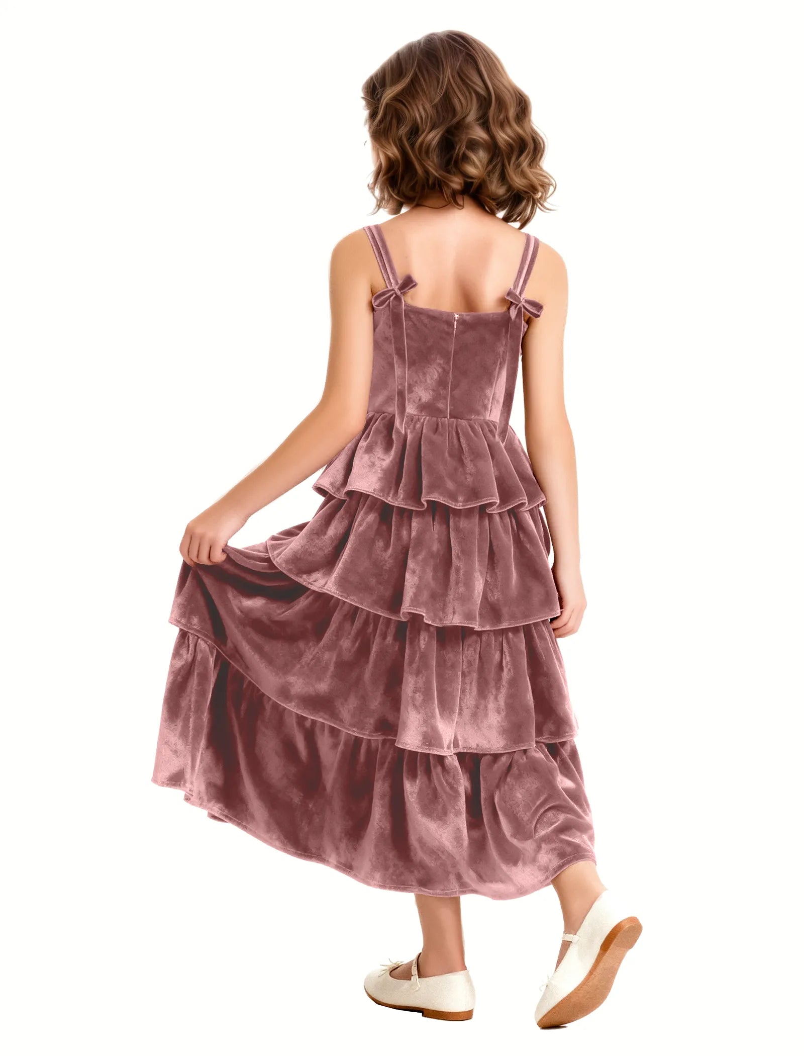 Velvet Tiered Princess Dress