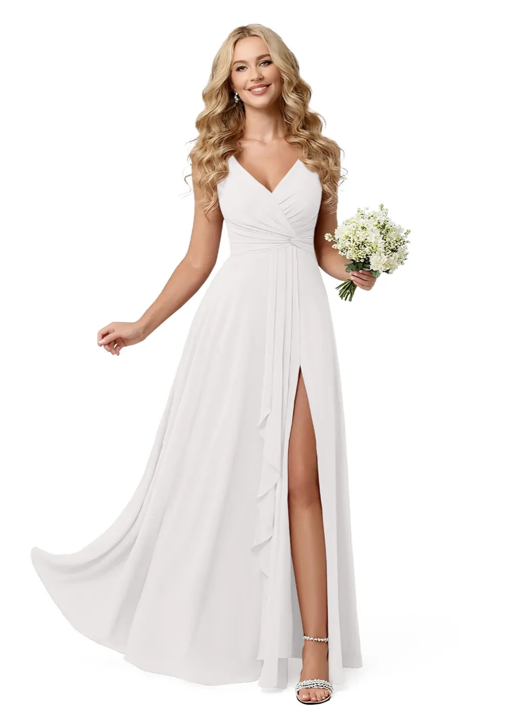 Elegant Bridesmaid Dress with Side Slit