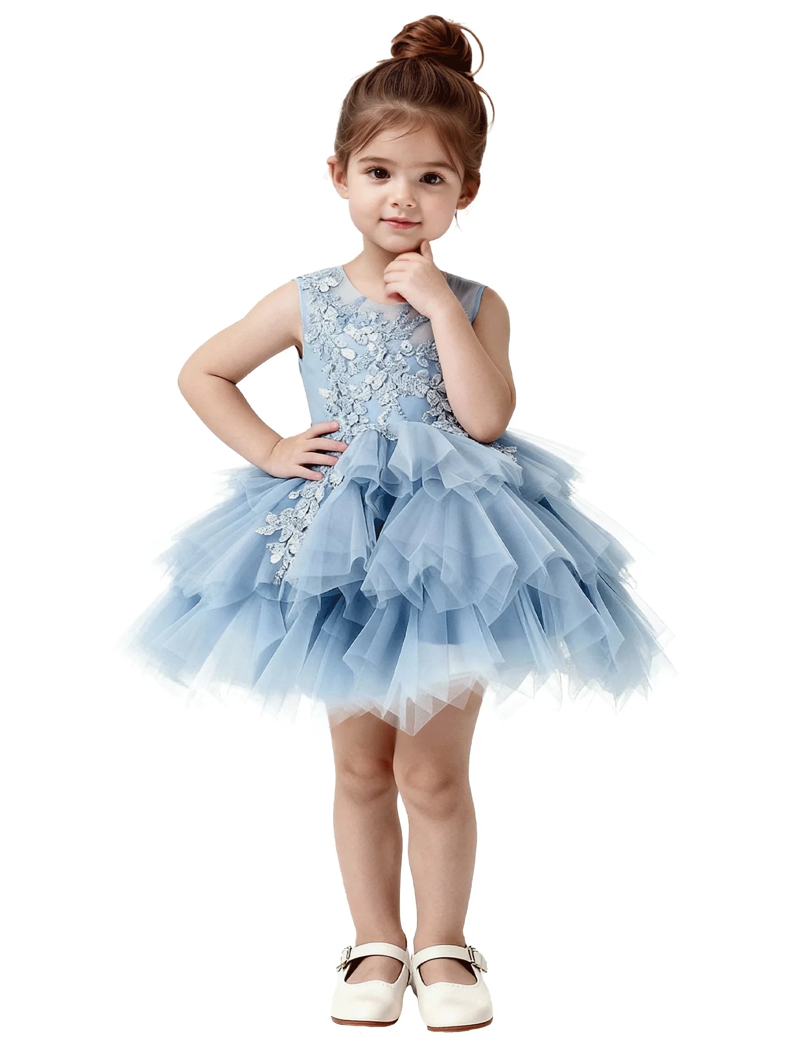 Pitsiline õlgadeta printsessikleit