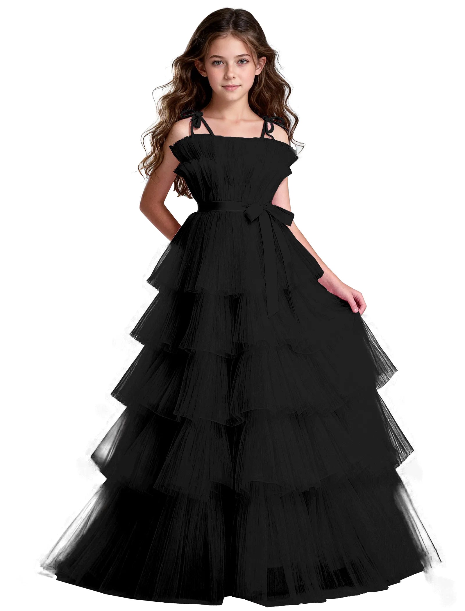 Vestido de princesa sin mangas de encaje
