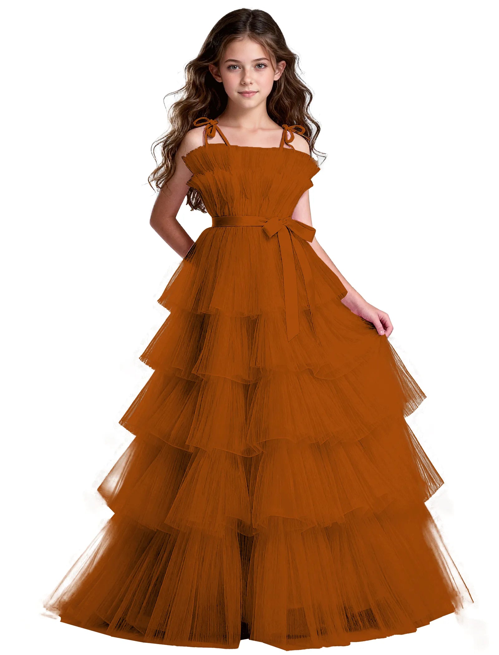 Vestido de princesa sin mangas de encaje