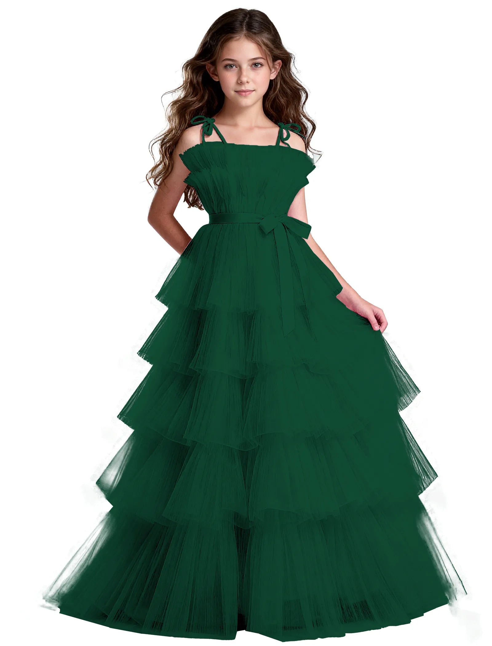 Vestido de princesa sin mangas de encaje