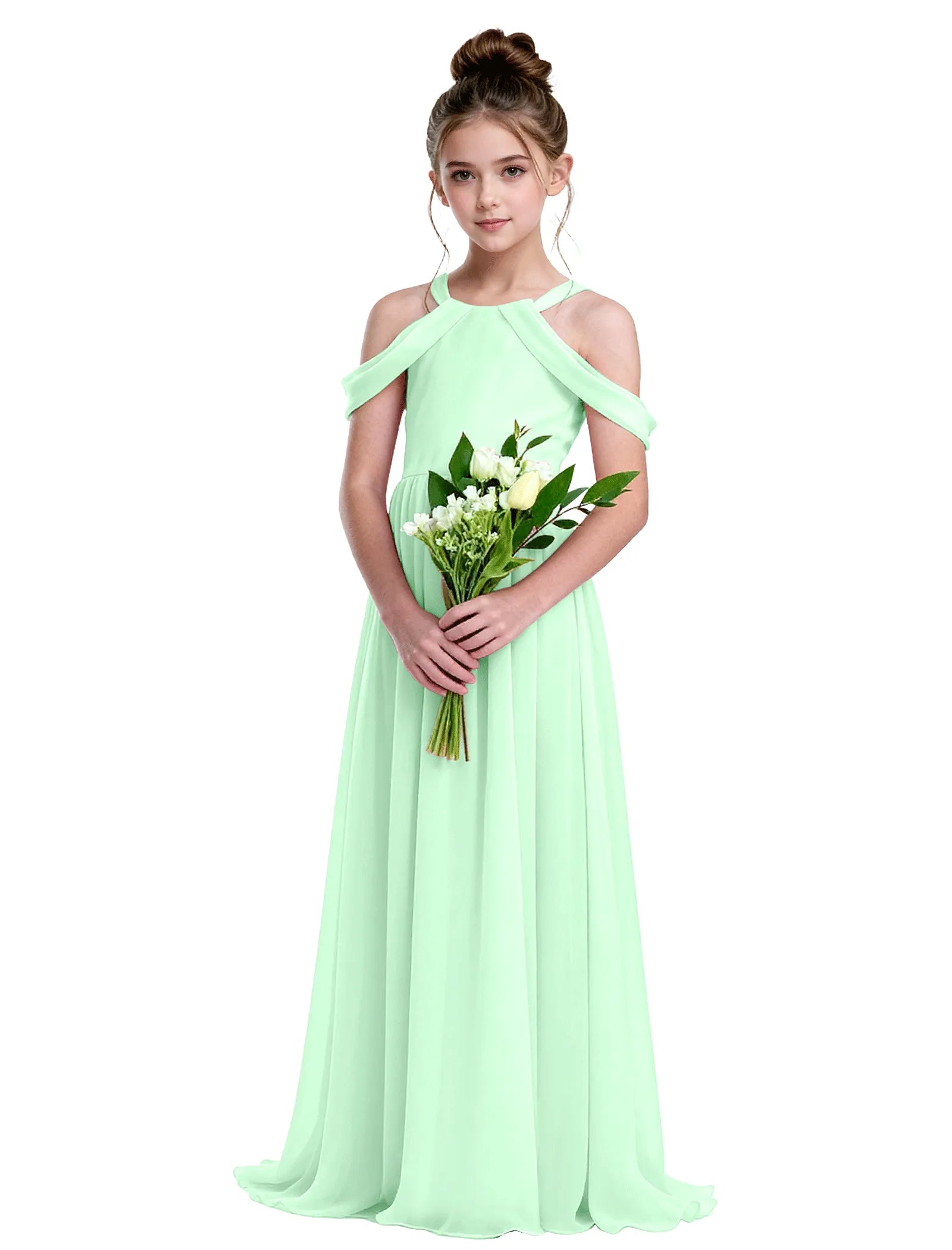 Vestido de princesa sin mangas de encaje