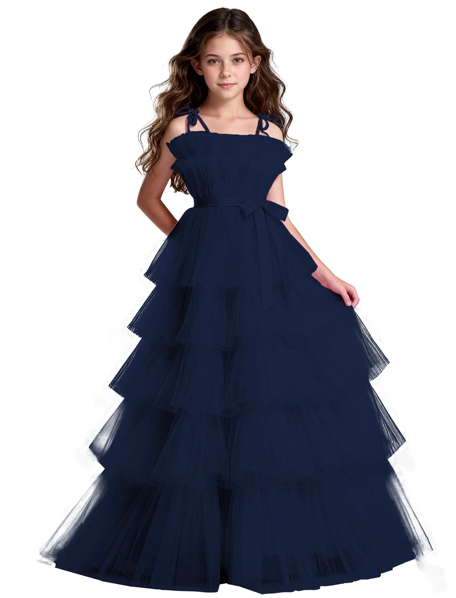 Vestido de princesa sin mangas de encaje