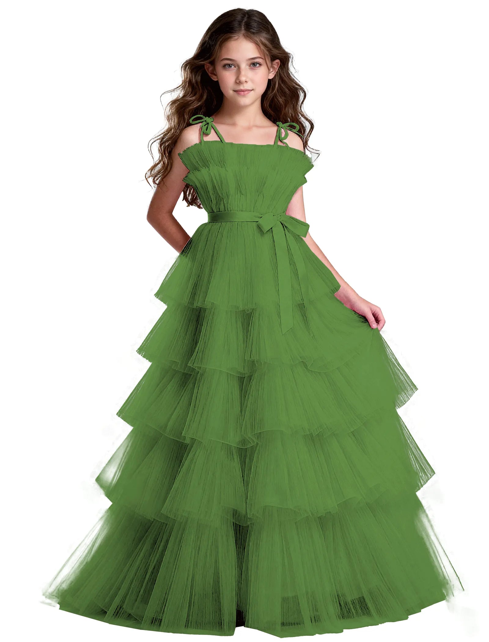 Vestido de princesa sin mangas de encaje
