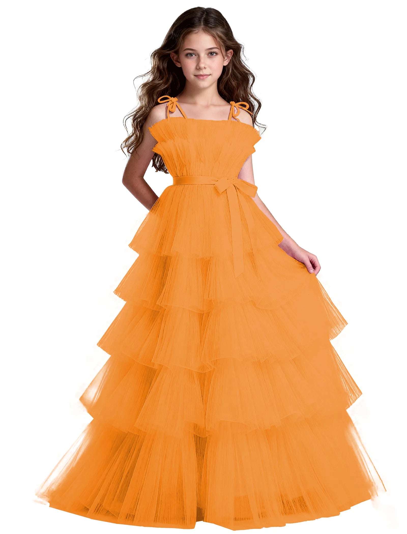 Vestido de princesa sin mangas de encaje