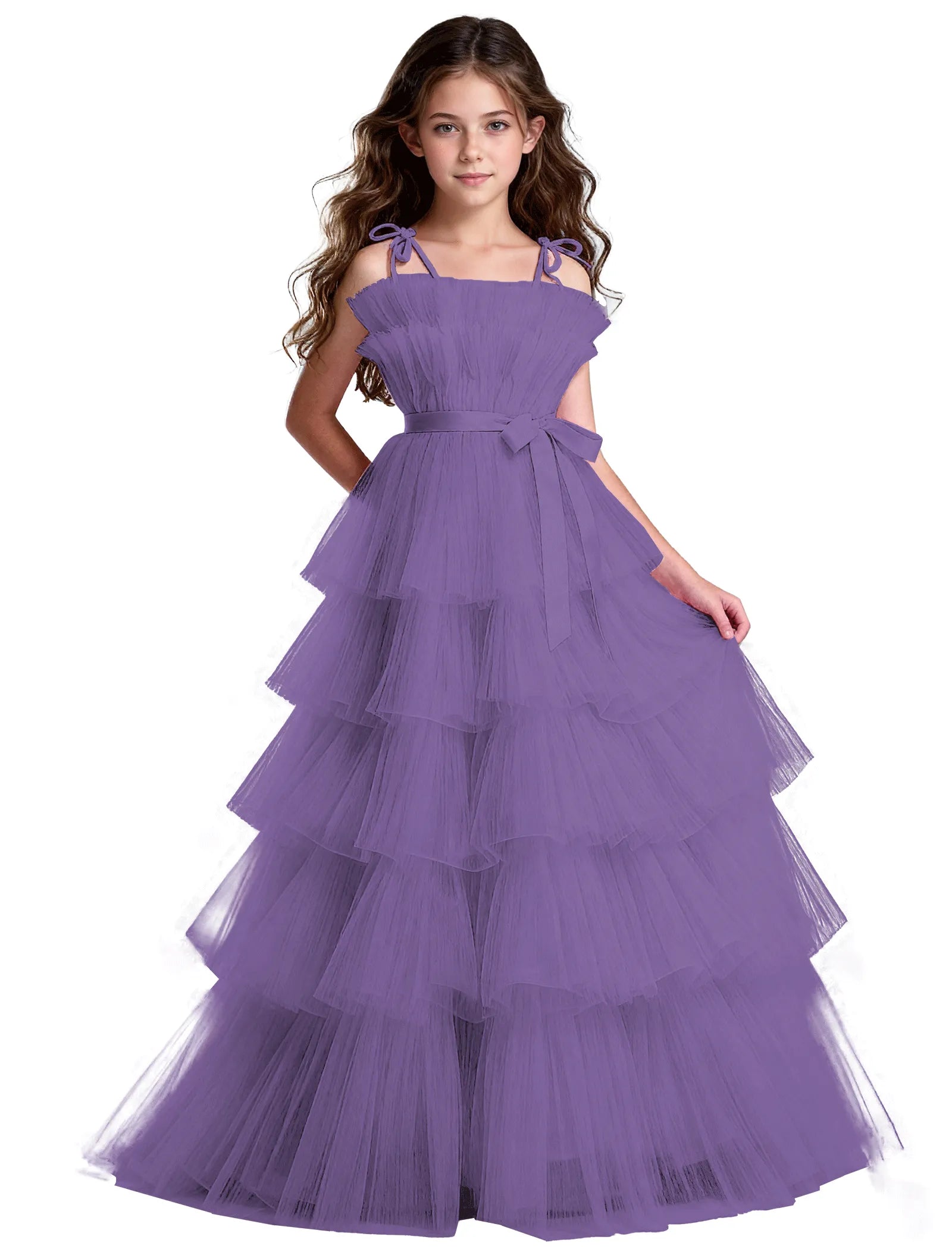 Vestido de princesa sin mangas de encaje
