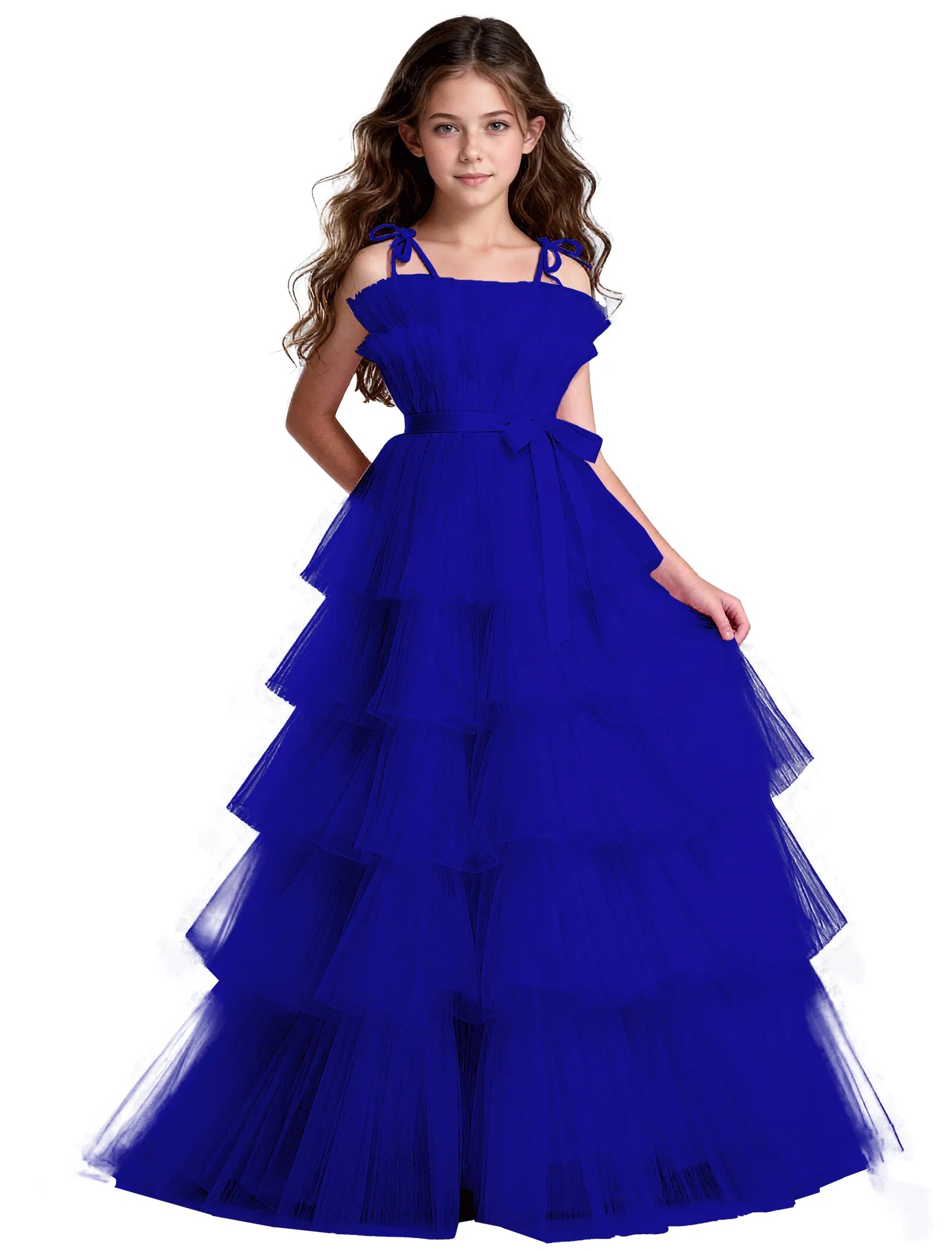 Vestido de princesa sin mangas de encaje
