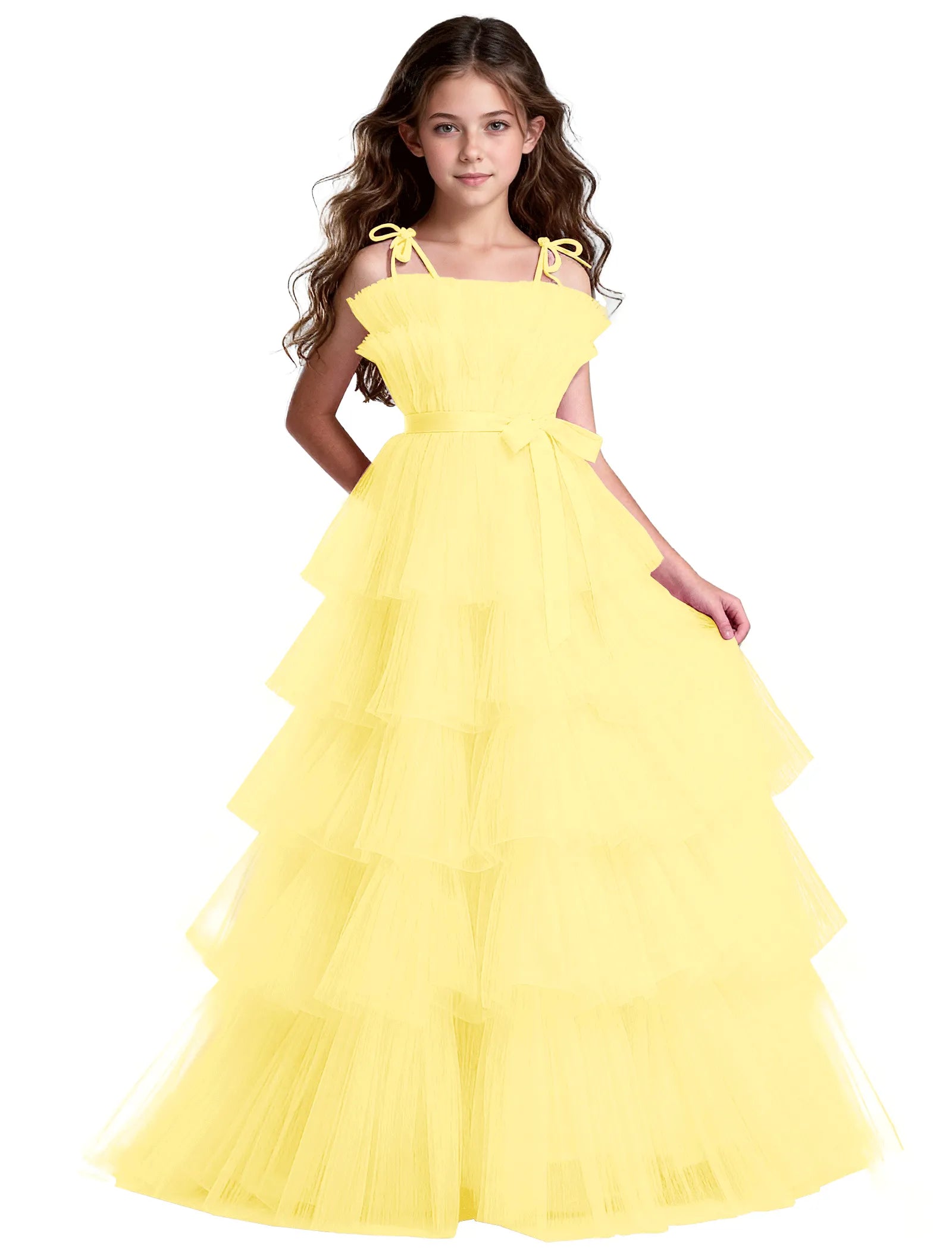 Vestido de princesa sin mangas de encaje