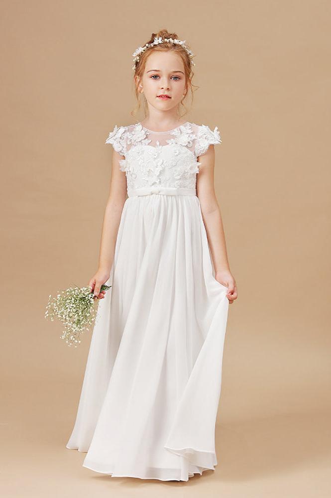 Flower Girl Dresses Applique Tulle Pageant Princess Gown