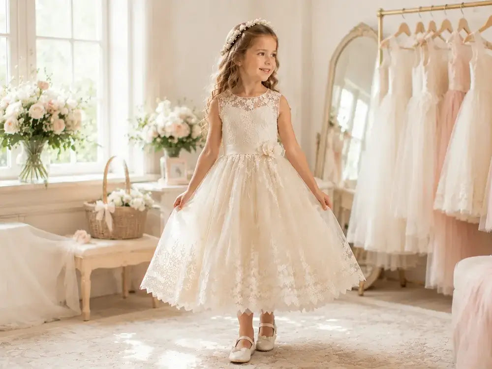 Lace Flower Girl Dresses: Fabric, Fit and Wedding Guide