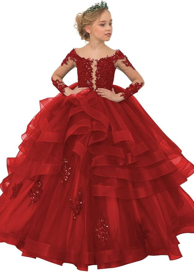 Princess Ruffles Tulle Party Gown