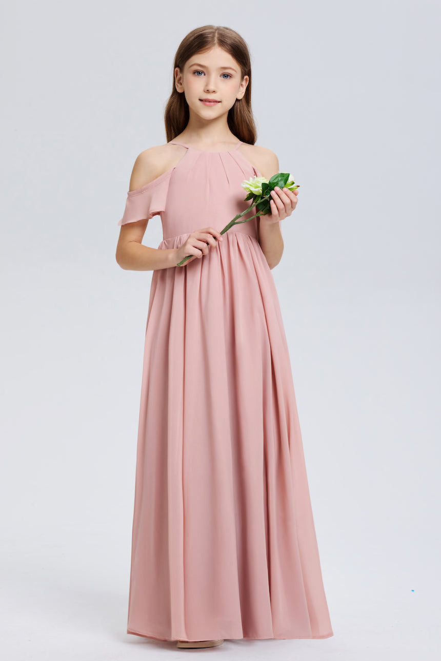 Pretty A-Line Off the Shoulder Chiffon Dress