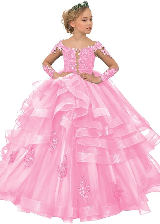 Princess Ruffles Tulle Party Gown