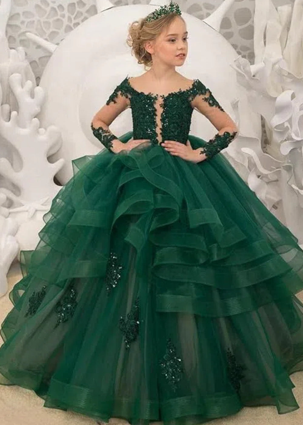 Princess Ruffles Tulle Party Gown